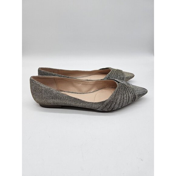 Nina Silver Gold Shimmer Pointed Toe Flats Dressy Glam Women's Size 9M - Picture 7 of 10